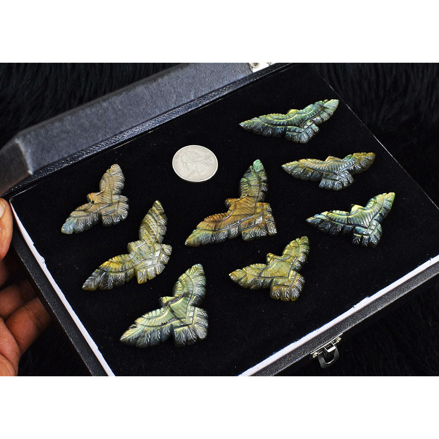 gemsmore:Amazing Golden & Orange Flash  Labradorite Untreated Eagle Cabochon Lot gemsmore:Amazing Golden & Orange Flash  Labradorite Untreated Eagle Cabochon Lot