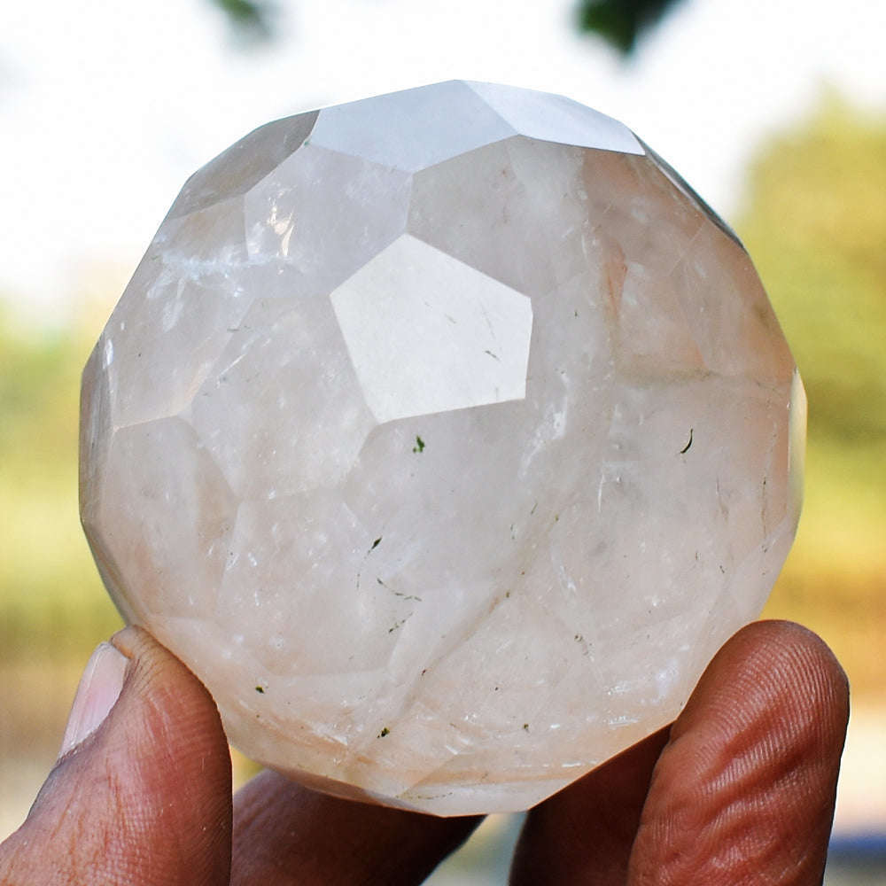 gemsmore:Amazing Golden Rutile Quartz Hand Carved Crystal Checkers Cut Healing Sphere gemsmore:Amazing Golden Rutile Quartz Hand Carved Crystal Checkers Cut Healing Sphere