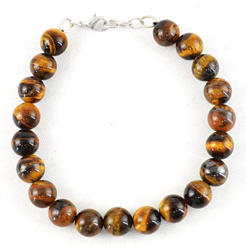 gemsmore:Amazing Golden Tiger Eye Bracelet Natural Round Shape Beads gemsmore:Amazing Golden Tiger Eye Bracelet Natural Round Shape Beads