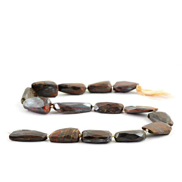 gemsmore:Amazing Iron Tiger Eye Beads Strand - Natural Drilled Faceted