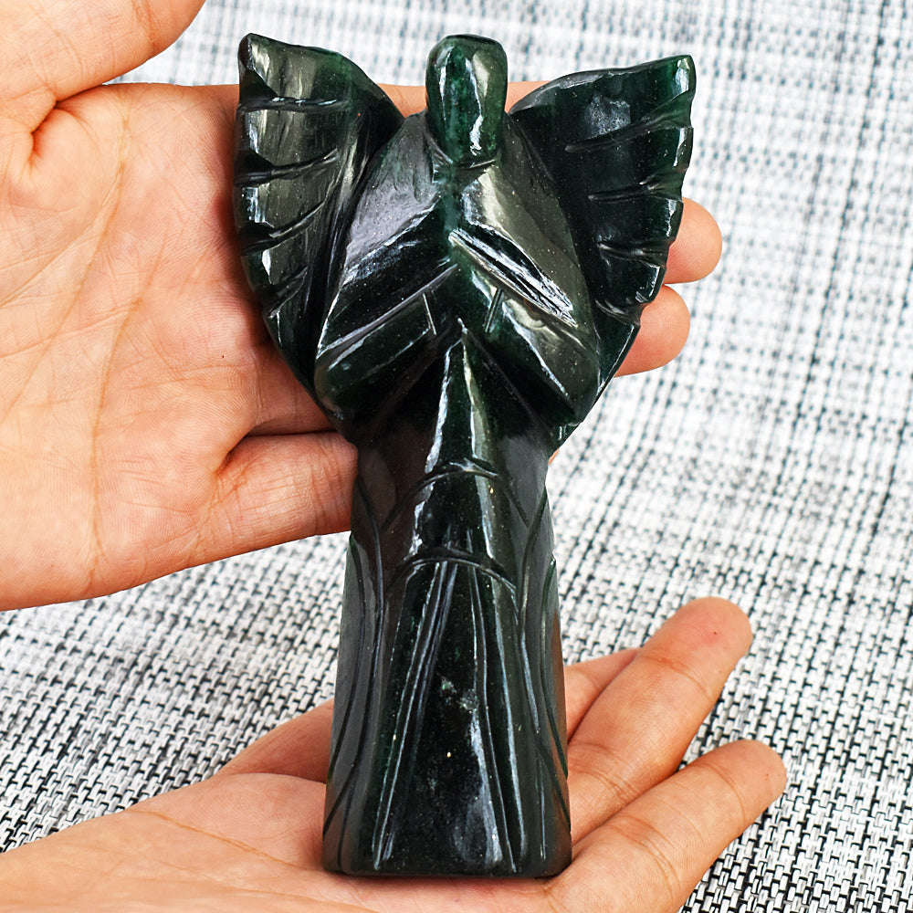 gemsmore:Amazing Jade Hand Carved Healing Praying Angel gemsmore:Amazing Jade Hand Carved Healing Praying Angel