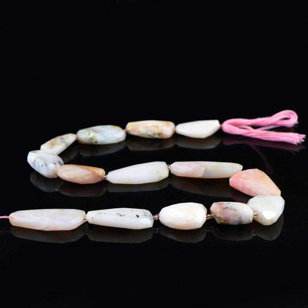 gemsmore:Amazing Natural Pink Australian Opal Beads Strand - Faceted Drilled