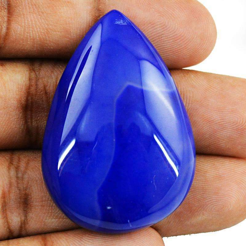 gemsmore:Amazing Natural Purple Onyx Gemstone - Pear Shape gemsmore:Amazing Natural Purple Onyx Gemstone - Pear Shape