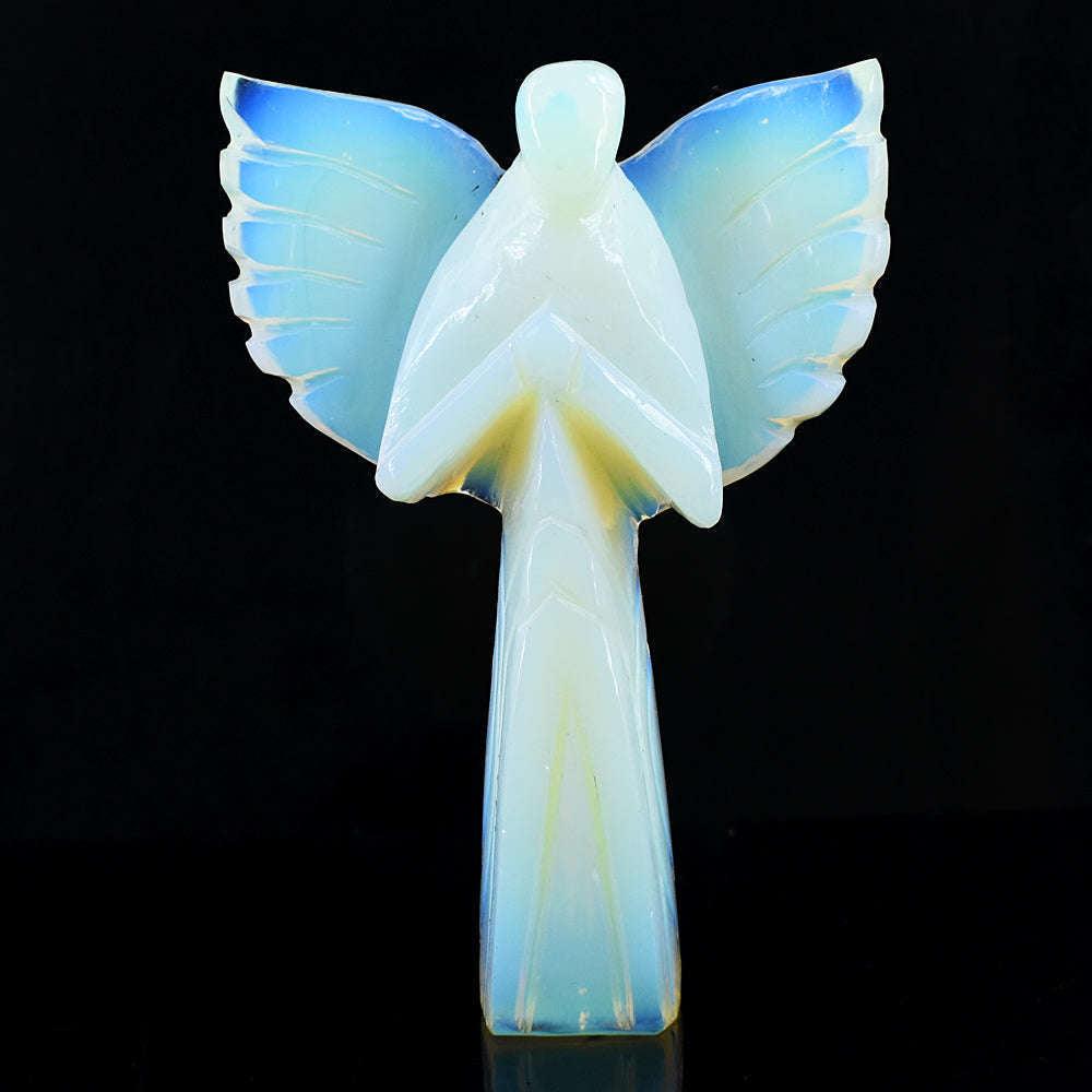 gemsmore:Amazing Opalite Hand Carved Healing Praying Angel gemsmore:Amazing Opalite Hand Carved Healing Praying Angel