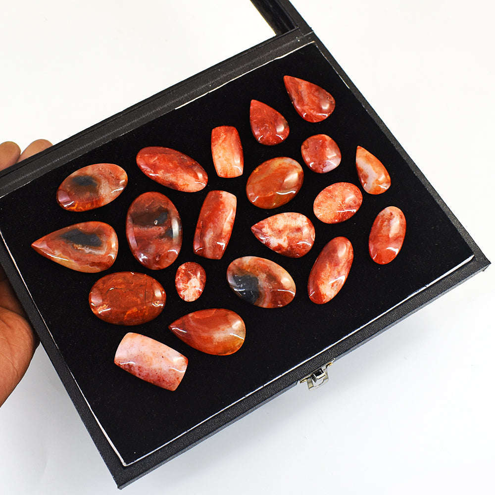 gemsmore:Amazing Quartz Red Russian Untreated Gemstone Cabochon Lot gemsmore:Amazing Quartz Red Russian Untreated Gemstone Cabochon Lot
