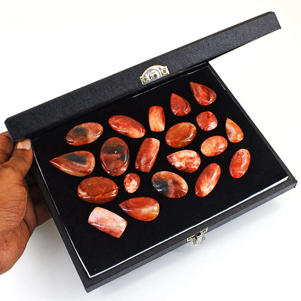 gemsmore:Amazing Quartz Red Russian Untreated Gemstone Cabochon Lot gemsmore:Amazing Quartz Red Russian Untreated Gemstone Cabochon Lot