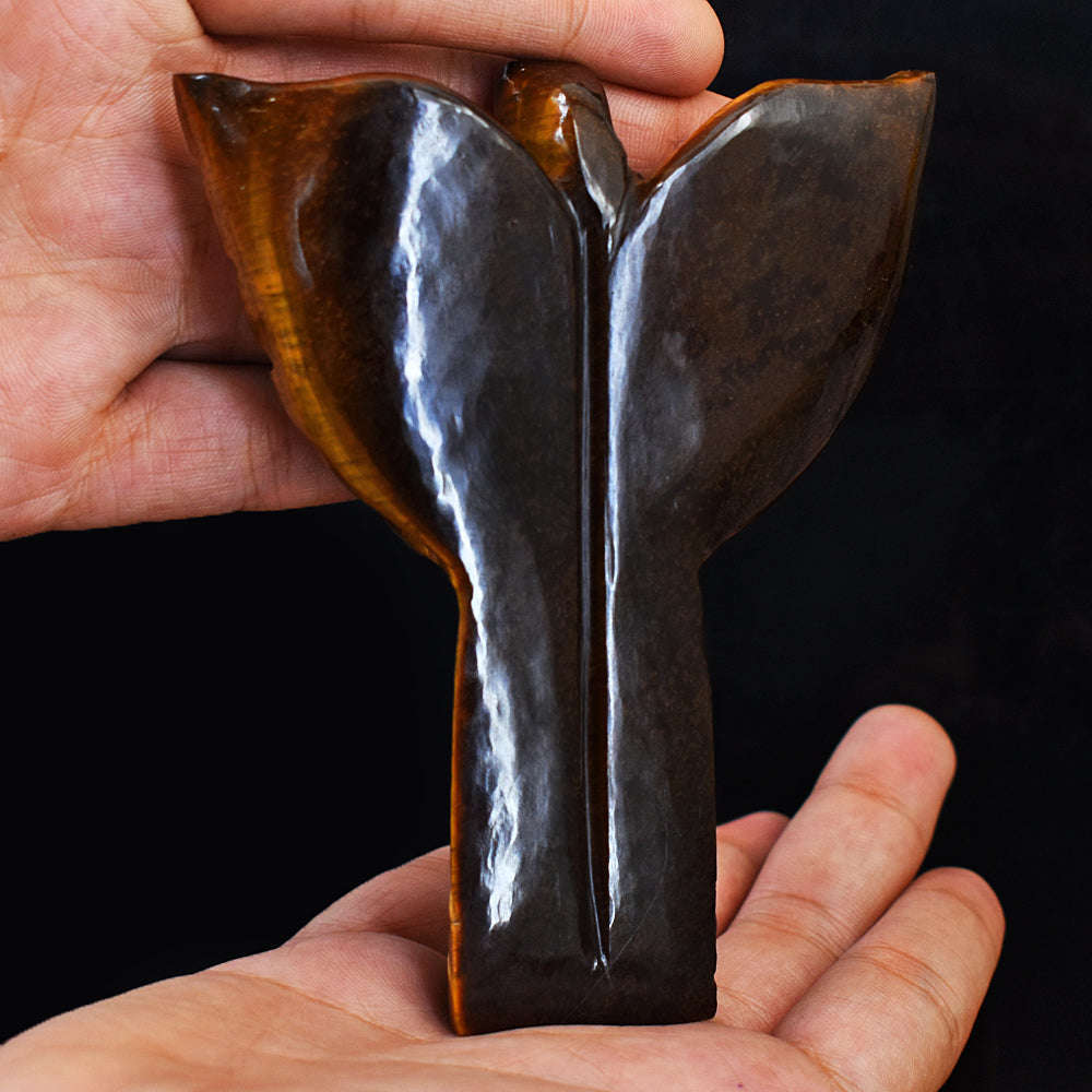 gemsmore:Amazing Tiger Eye Hand Carved Healing Praying Angel gemsmore:Amazing Tiger Eye Hand Carved Healing Praying Angel