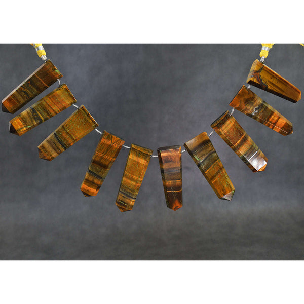 gemsmore:Awesome 458 Carats Genuine 08 Inches Golden Tiger Eye Beads Strand