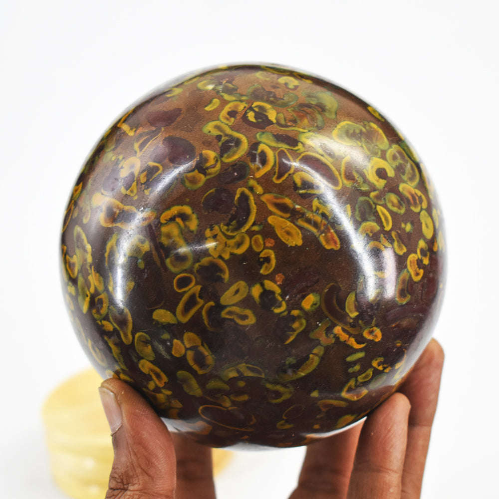 gemsmore:Beautiful Fruit Jasper Carved Crystal Healing Sphere - Massive Size gemsmore:Beautiful Fruit Jasper Carved Crystal Healing Sphere - Massive Size