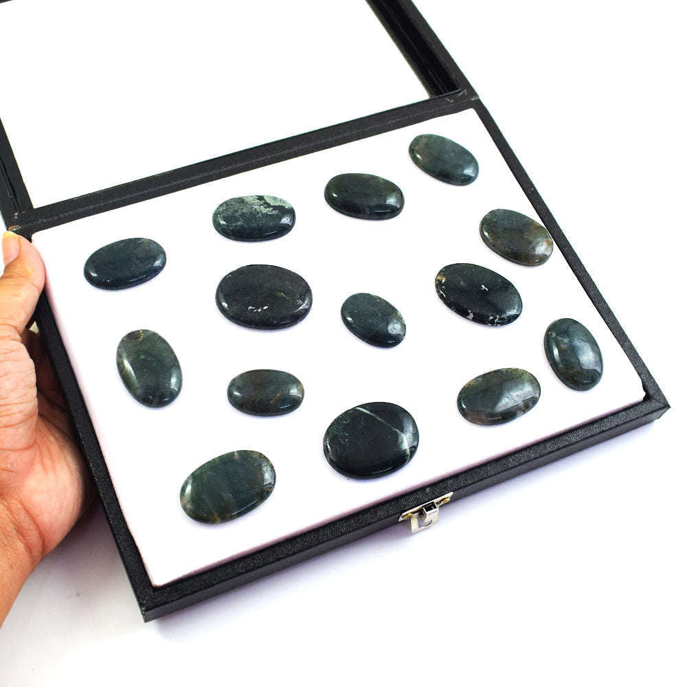 gemsmore:Beautiful Moss Agate Untreated Gemstone Cabochon Lot gemsmore:Beautiful Moss Agate Untreated Gemstone Cabochon Lot