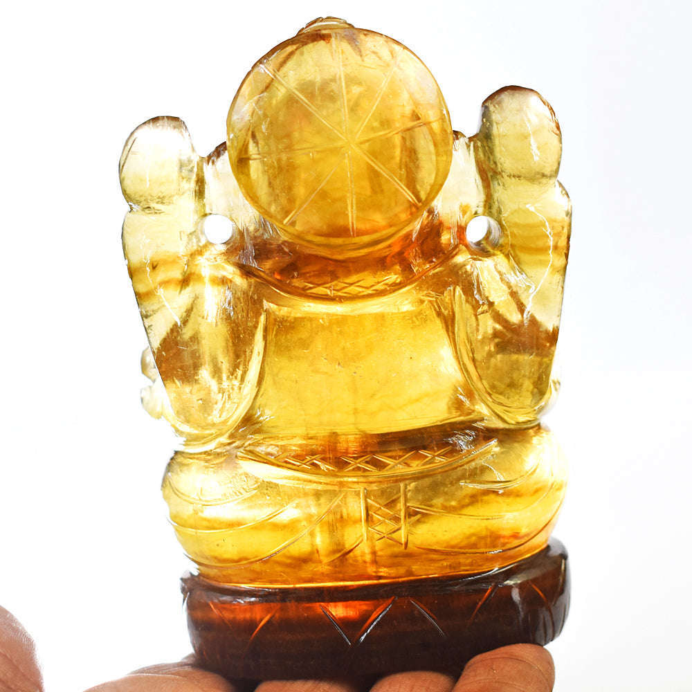 gemsmore:Beautiful  Multicolor Fluorite Hand Carved Lord Ganesha gemsmore:Beautiful  Multicolor Fluorite Hand Carved Lord Ganesha