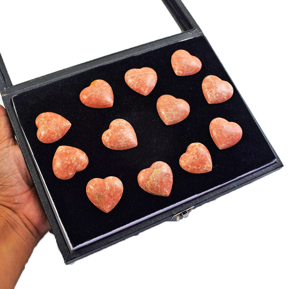 gemsmore:Beautiful Pink Amazonite Untreated Gemstone Cabochon Lot gemsmore:Beautiful Pink Amazonite Untreated Gemstone Cabochon Lot