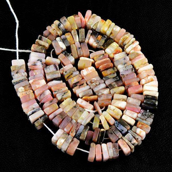 gemsmore:Beautiful Pink Australian Opal Drilled Beads Strand