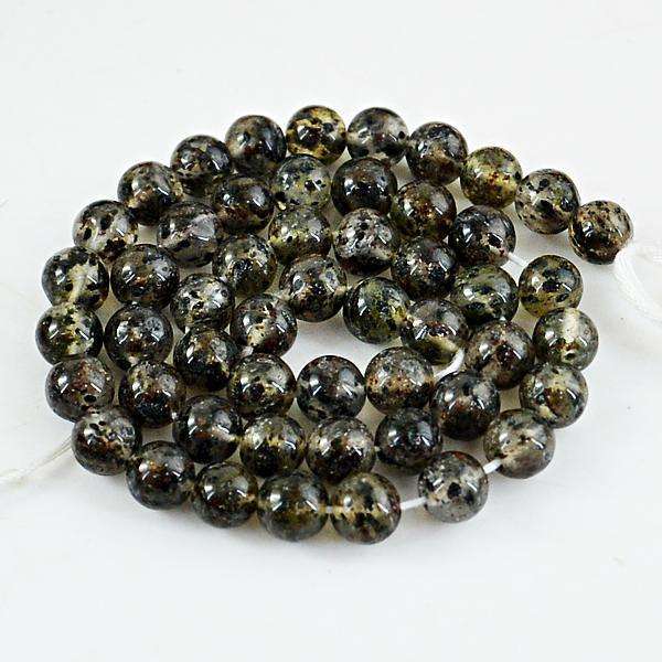 gemsmore:Beautiful Round Shape Rutile Quartz Drilled Beads Strand