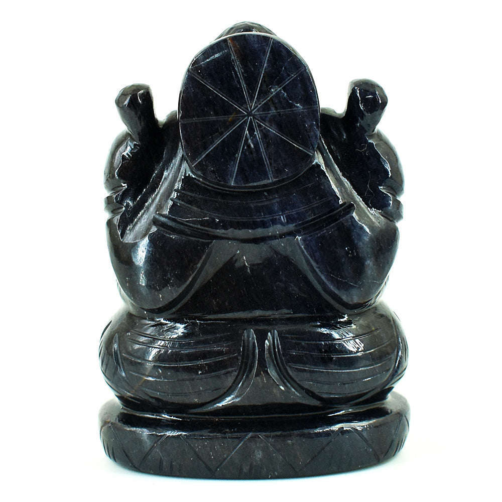 gemsmore:Craftsmen Blue Jade Hand Carved Genuine Crystal Gemstone Carving Lord Ganesha gemsmore:Craftsmen Blue Jade Hand Carved Genuine Crystal Gemstone Carving Lord Ganesha