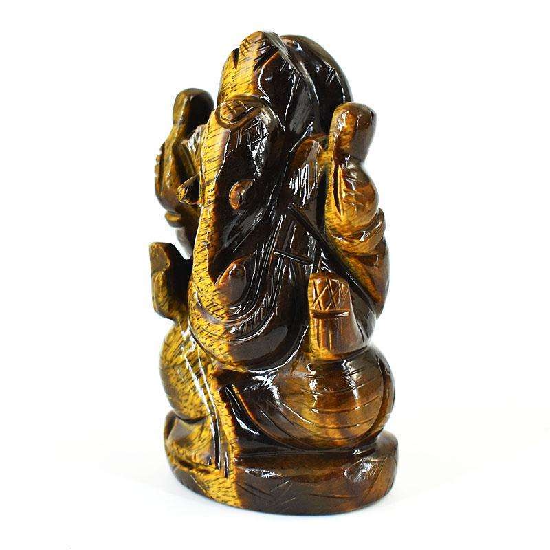 gemsmore:Craftsmen Tiger Eye Hand Carved Genuine Crystal Gemstone Carving Lord Ganesha gemsmore:Craftsmen Tiger Eye Hand Carved Genuine Crystal Gemstone Carving Lord Ganesha