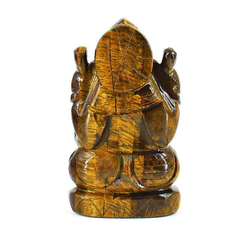 gemsmore:Craftsmen Tiger Eye Hand Carved Genuine Crystal Gemstone Carving Lord Ganesha gemsmore:Craftsmen Tiger Eye Hand Carved Genuine Crystal Gemstone Carving Lord Ganesha