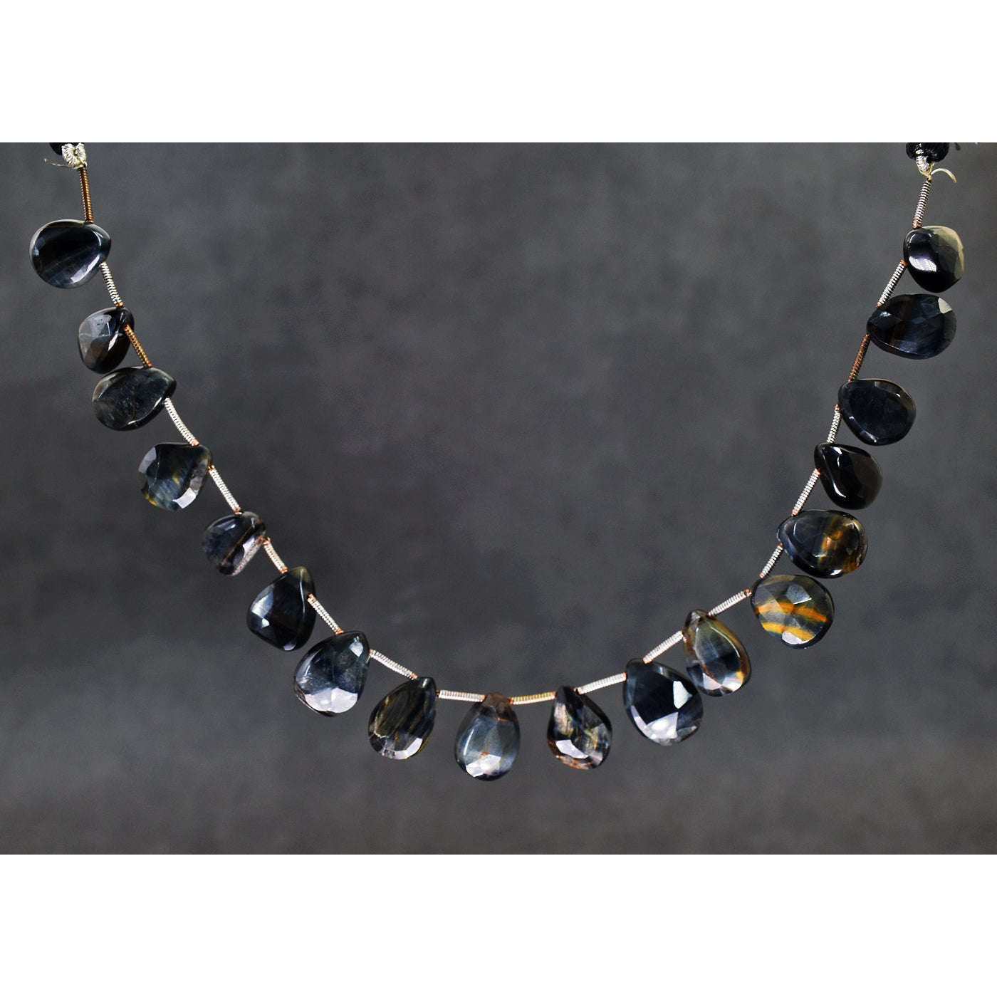 gemsmore:Exclusive 124 Cts Genuine 08 Inches Blue Power Tiger Eye Faceted Beads Strand gemsmore:Exclusive 124 Cts Genuine 08 Inches Blue Power Tiger Eye Faceted Beads Strand