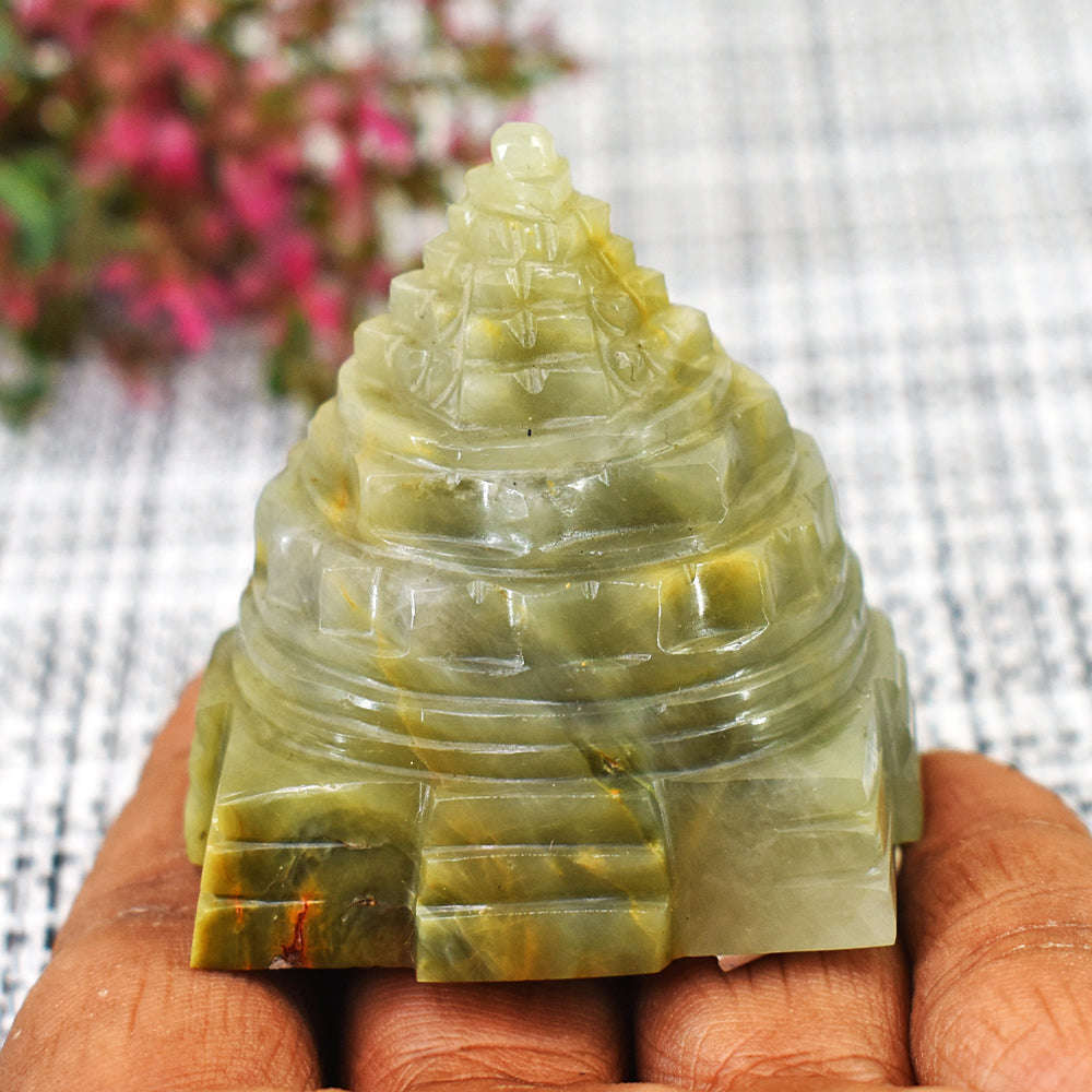 gemsmore:Exclusive Aventurine Carved Concentration Pyramid gemsmore:Exclusive Aventurine Carved Concentration Pyramid