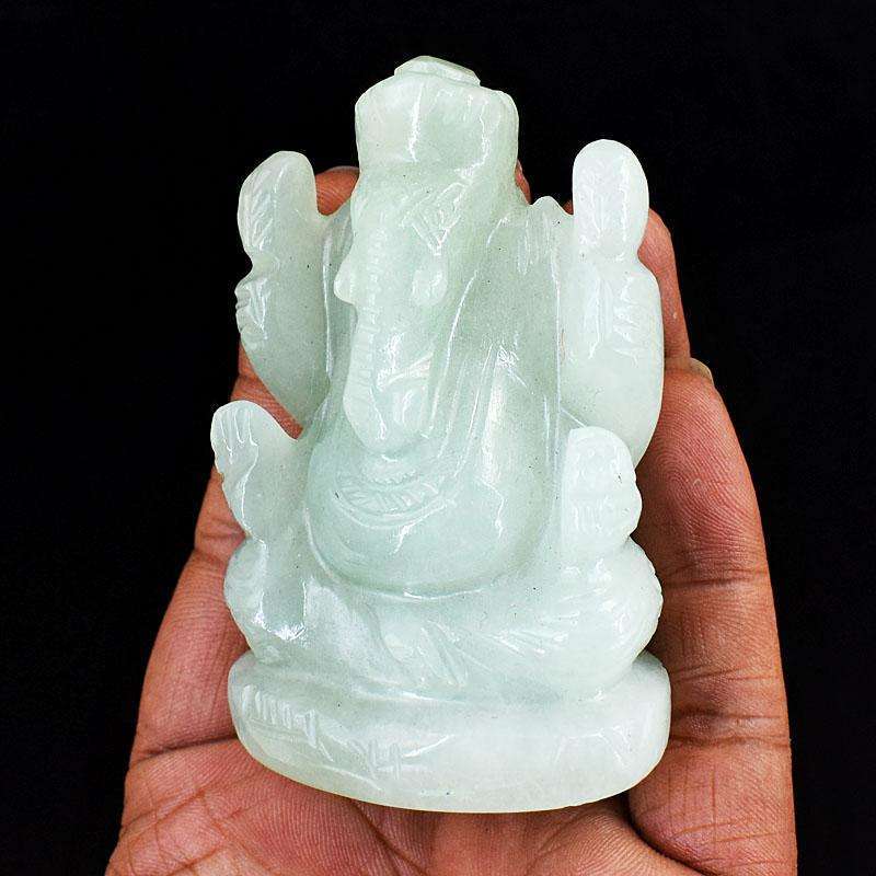 gemsmore:Exclusive Aventurine Hand Carved Genuine Crystal Gemstone Carving Lord Ganesha gemsmore:Exclusive Aventurine Hand Carved Genuine Crystal Gemstone Carving Lord Ganesha