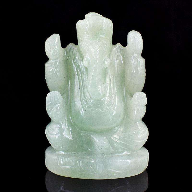 gemsmore:Exclusive Aventurine Hand Carved Genuine Crystal Gemstone Carving Lord Ganesha gemsmore:Exclusive Aventurine Hand Carved Genuine Crystal Gemstone Carving Lord Ganesha