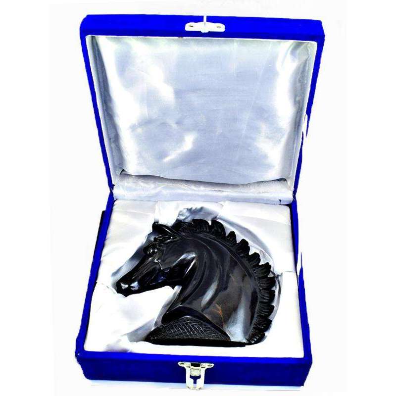 gemsmore:Exclusive Black Spinel Hand Carved Horse Head gemsmore:Exclusive Black Spinel Hand Carved Horse Head