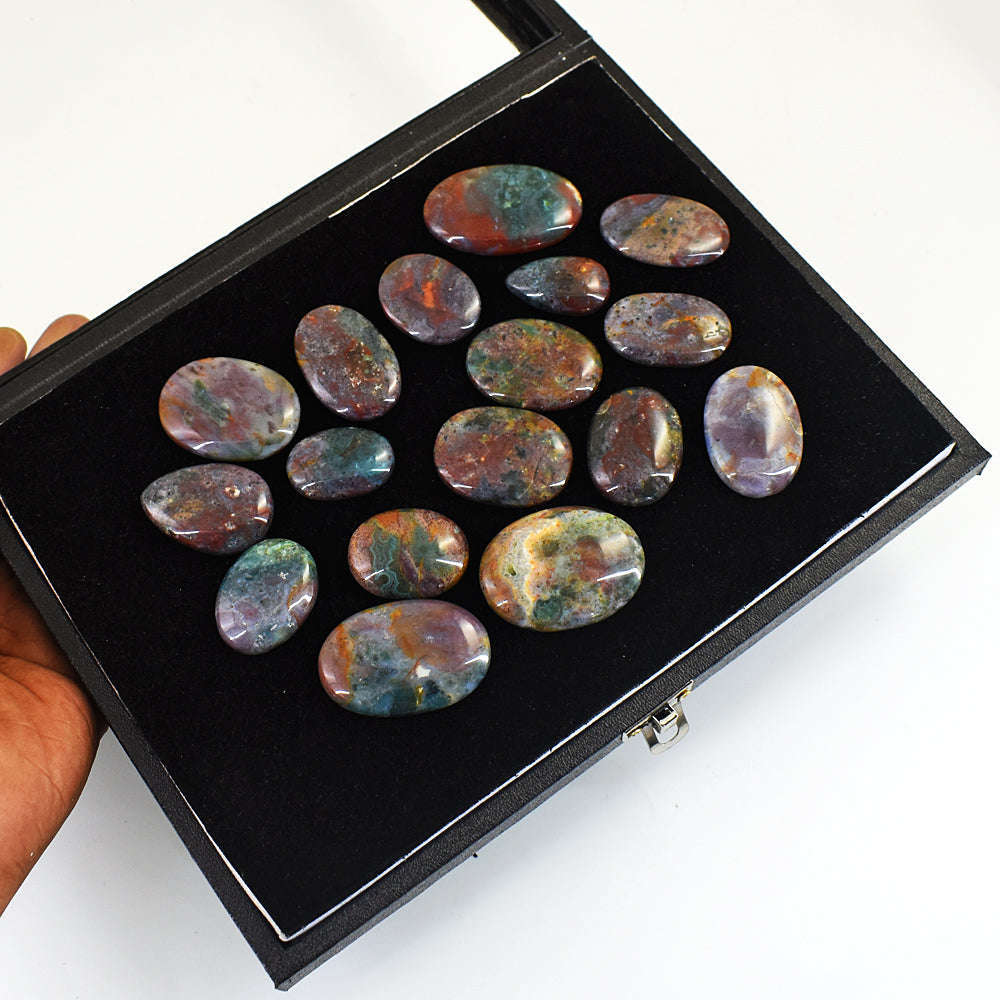 gemsmore:Exclusive Bloodstone Untreated Gemstone Cabochon Lot gemsmore:Exclusive Bloodstone Untreated Gemstone Cabochon Lot