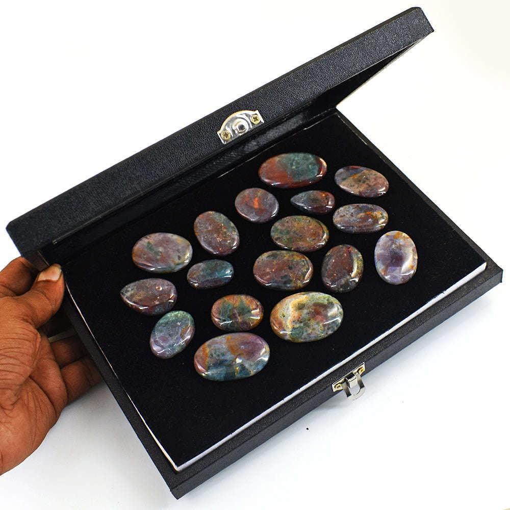 gemsmore:Exclusive Bloodstone Untreated Gemstone Cabochon Lot gemsmore:Exclusive Bloodstone Untreated Gemstone Cabochon Lot