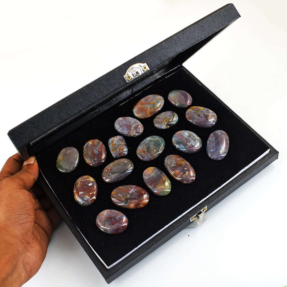 gemsmore:Exclusive Bloodstone Untreated Gemstone Cabochon Lot gemsmore:Exclusive Bloodstone Untreated Gemstone Cabochon Lot