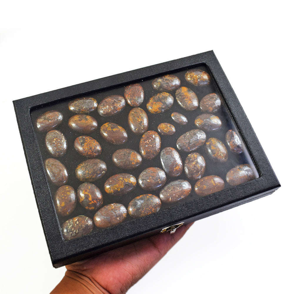 gemsmore:Exclusive Brown Medicine Untreated Gemstone Cabochon Lot gemsmore:Exclusive Brown Medicine Untreated Gemstone Cabochon Lot