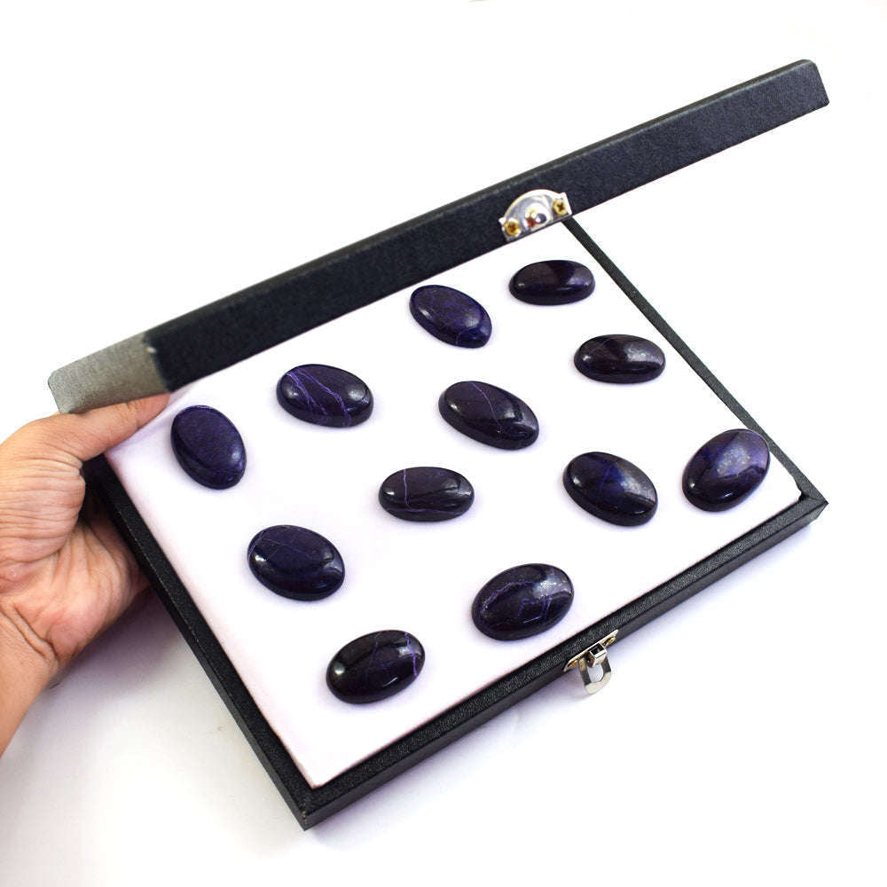 gemsmore:Exclusive Charoite Untreated Gemstone Cabochon Lot gemsmore:Exclusive Charoite Untreated Gemstone Cabochon Lot