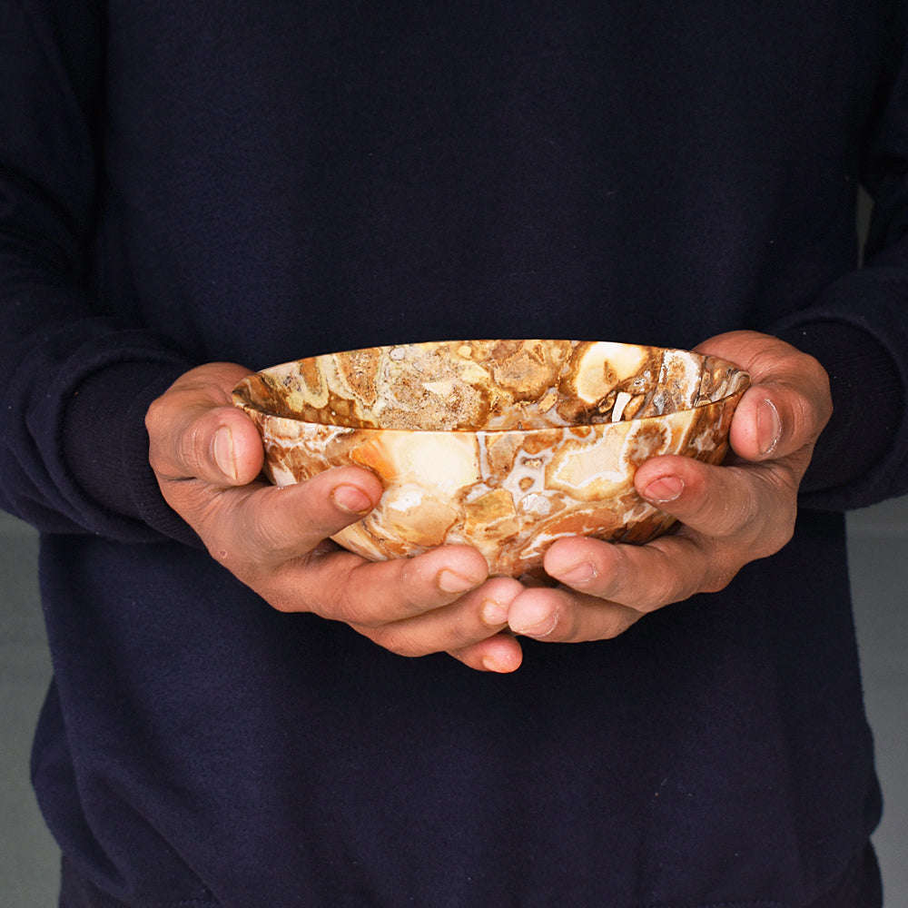 gemsmore:Exclusive Cobra Jasper Hand Carved Genuine Crystal Gemstone Carving Bowl gemsmore:Exclusive Cobra Jasper Hand Carved Genuine Crystal Gemstone Carving Bowl