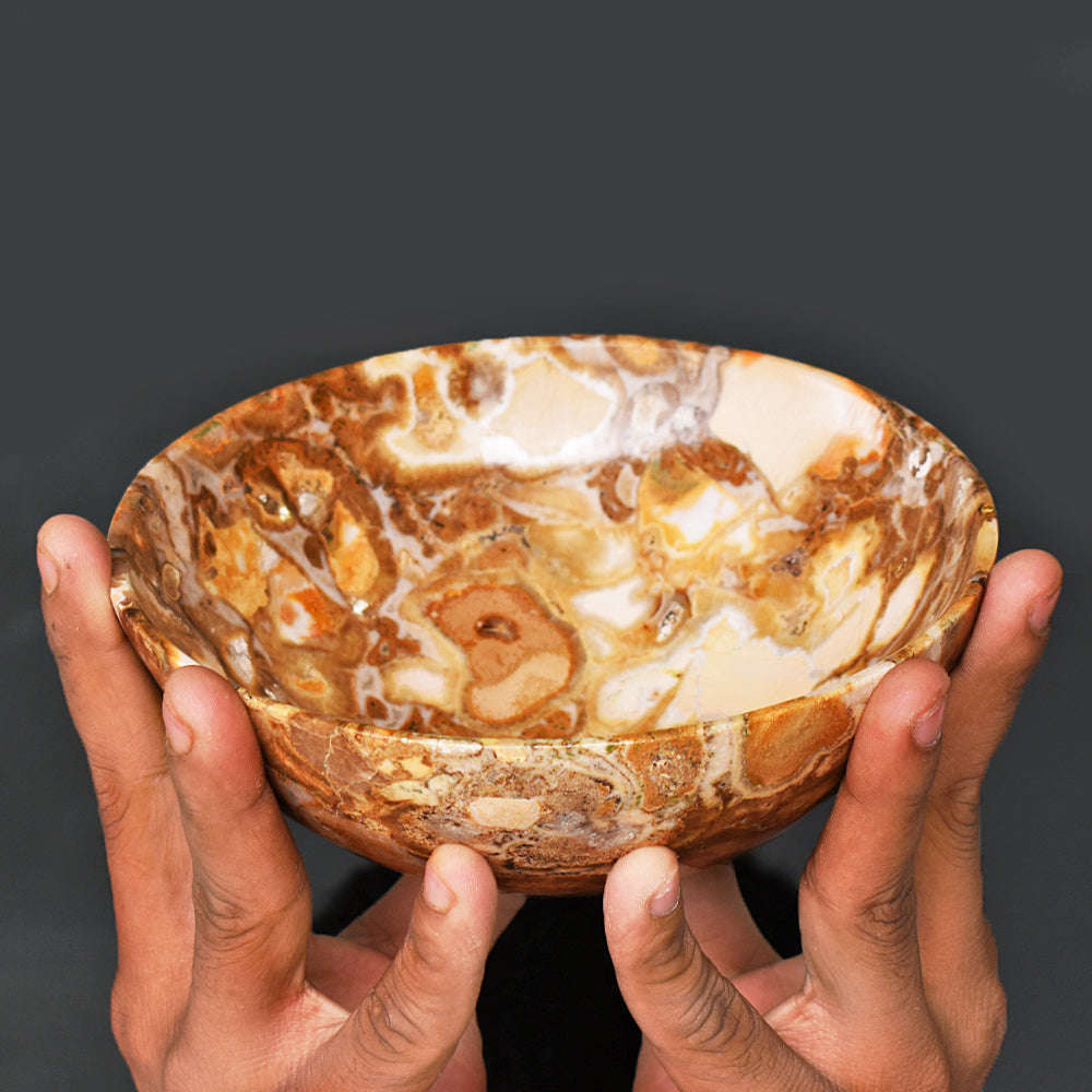 gemsmore:Exclusive Cobra Jasper Hand Carved Genuine Crystal Gemstone Carving Bowl gemsmore:Exclusive Cobra Jasper Hand Carved Genuine Crystal Gemstone Carving Bowl