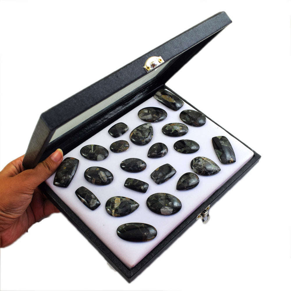 gemsmore:Exclusive Conglomerate Jasper  Untreated Gemstone Cabochon Lot gemsmore:Exclusive Conglomerate Jasper  Untreated Gemstone Cabochon Lot