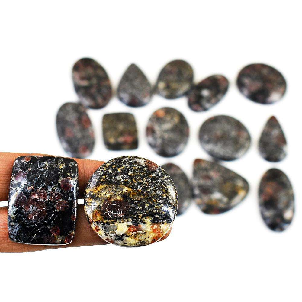 gemsmore:Exclusive Eudialyte Untreated Gemstone Cabochon Lot gemsmore:Exclusive Eudialyte Untreated Gemstone Cabochon Lot