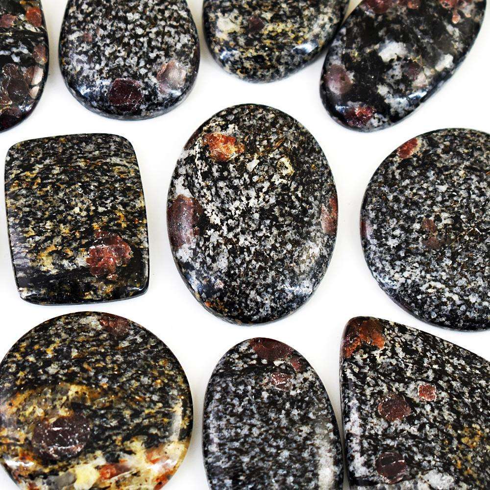 gemsmore:Exclusive Eudialyte Untreated Gemstone Cabochon Lot gemsmore:Exclusive Eudialyte Untreated Gemstone Cabochon Lot