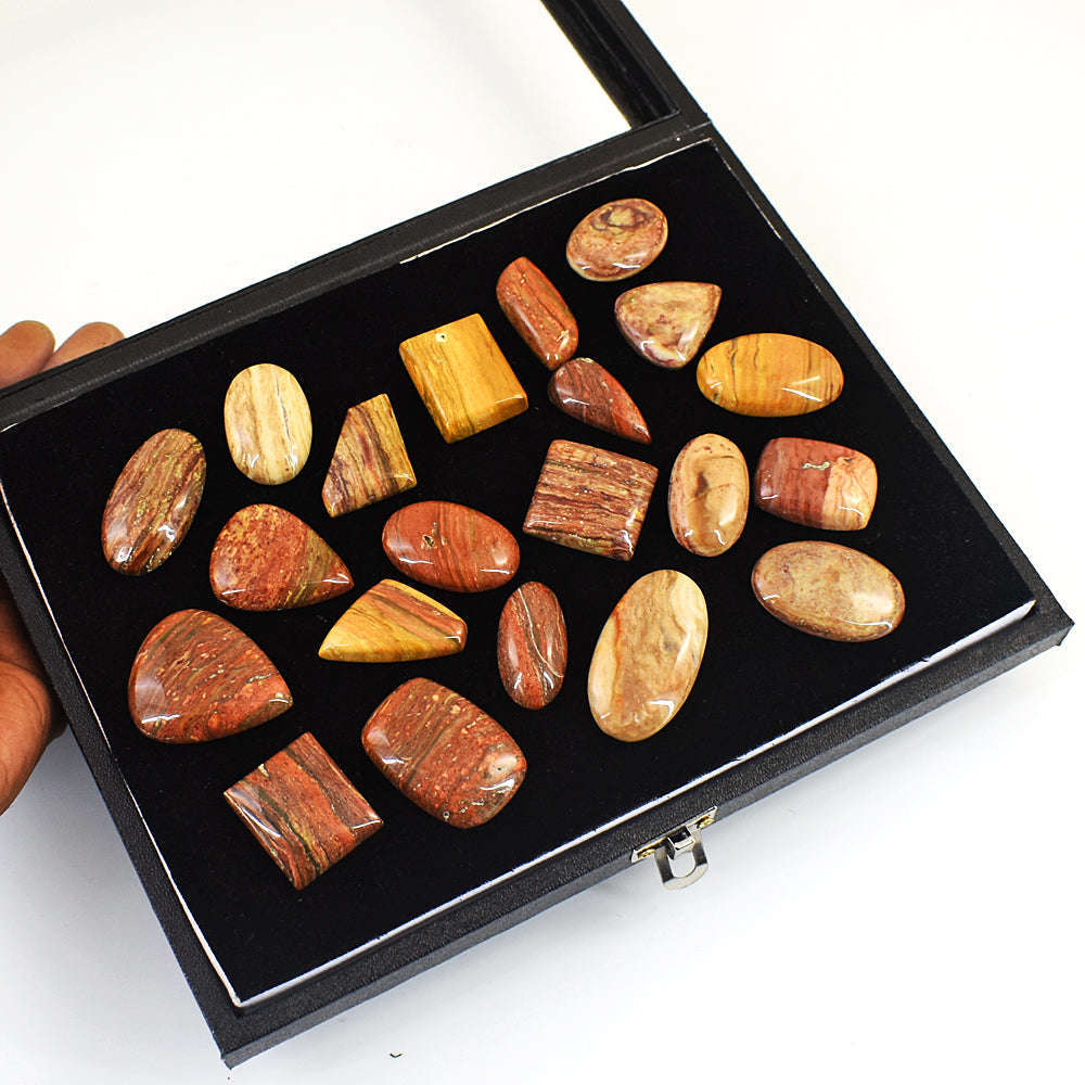 gemsmore:Exclusive Garden Jasper Untreated Gemstone Cabochon Lot gemsmore:Exclusive Garden Jasper Untreated Gemstone Cabochon Lot