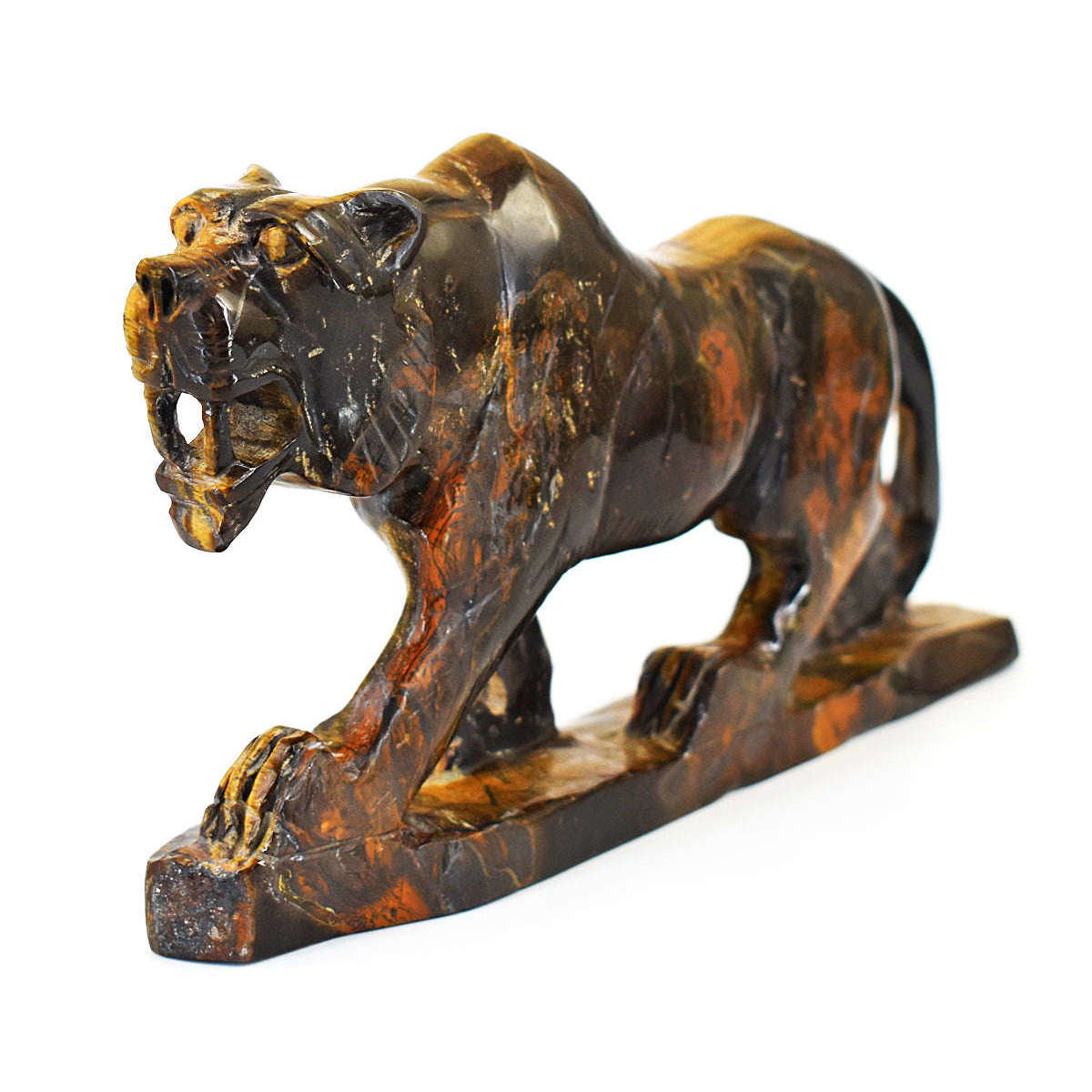 gemsmore:Exclusive Golden Tiger Eye Hand Carved Lion gemsmore:Exclusive Golden Tiger Eye Hand Carved Lion