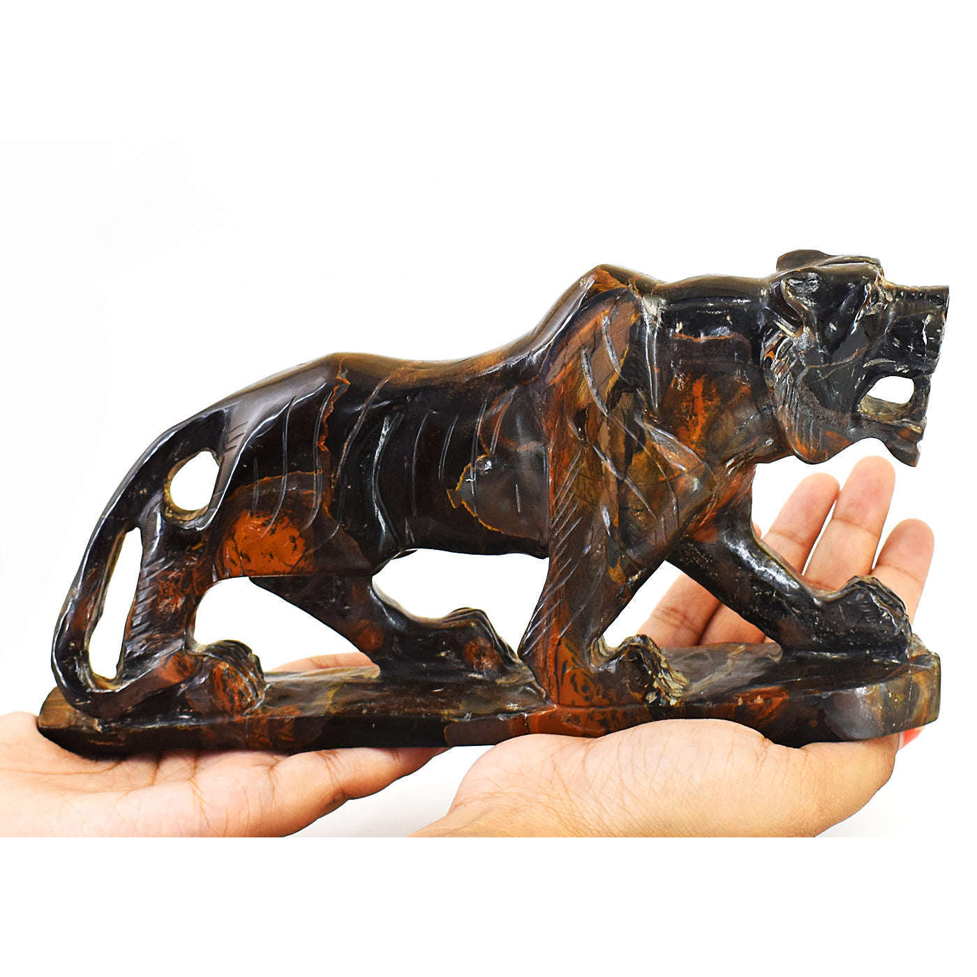 gemsmore:Exclusive Golden Tiger Eye Hand Carved Lion gemsmore:Exclusive Golden Tiger Eye Hand Carved Lion