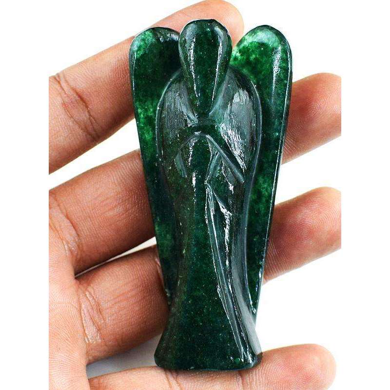 gemsmore:Exclusive Green Jade Carved Reiki Healing Angel gemsmore:Exclusive Green Jade Carved Reiki Healing Angel