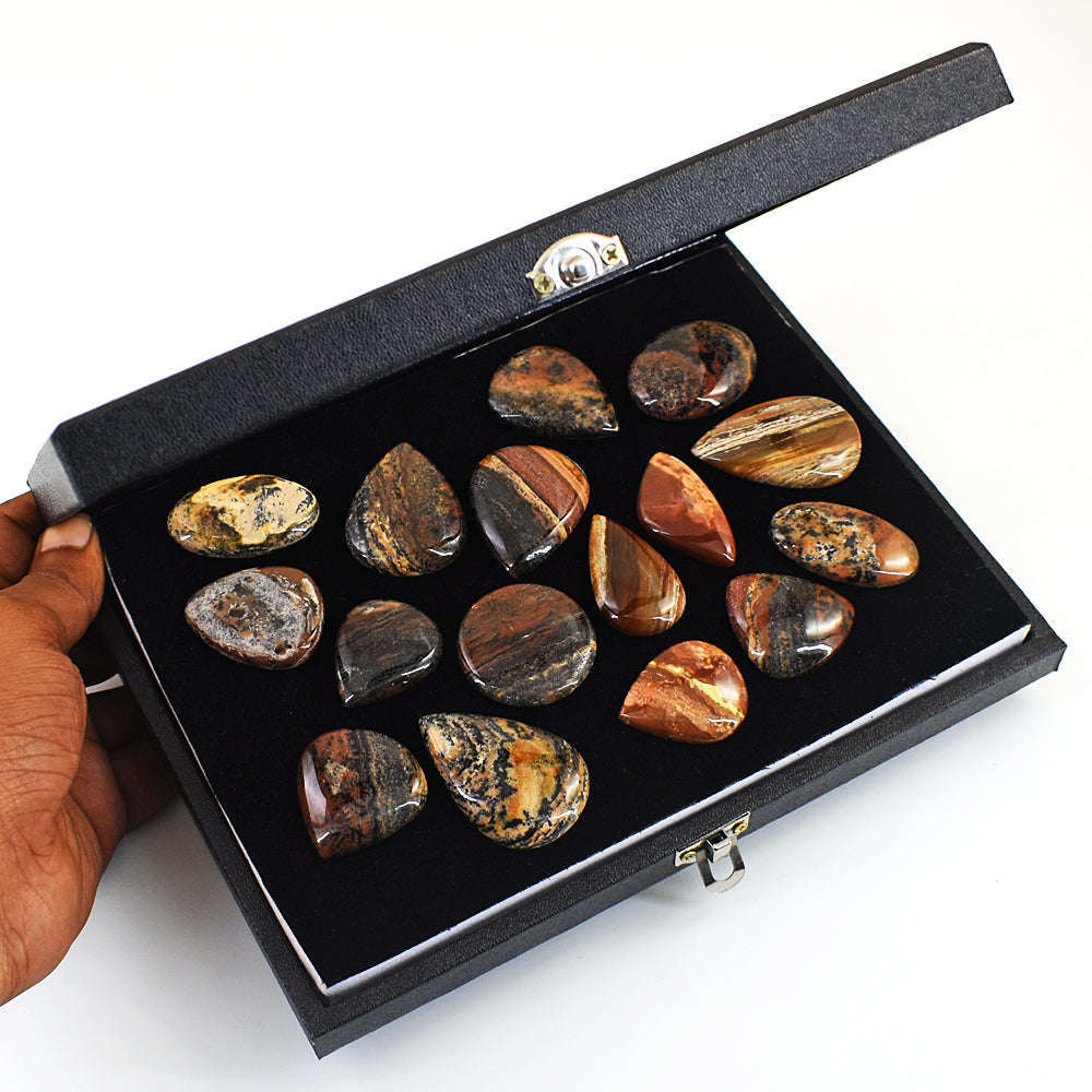 gemsmore:Exclusive Honey Dendrite Untreated Gemstone Cabochon Lot gemsmore:Exclusive Honey Dendrite Untreated Gemstone Cabochon Lot