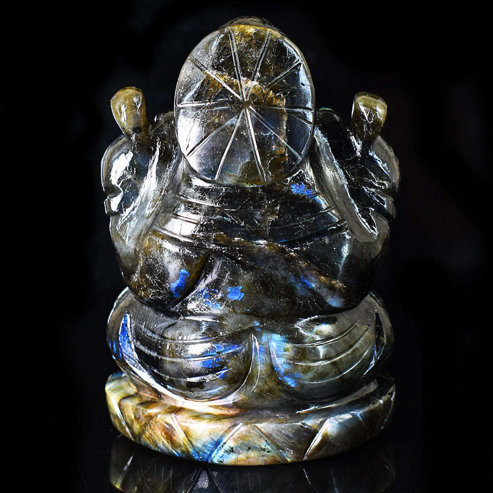 gemsmore:Exclusive Labradorite Hand Carved Genuine Crystal Gemstone Carving Lord Ganesha gemsmore:Exclusive Labradorite Hand Carved Genuine Crystal Gemstone Carving Lord Ganesha