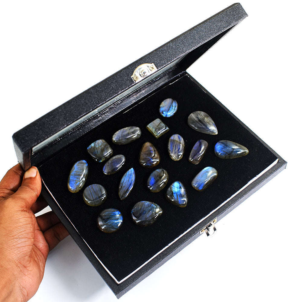 gemsmore:Exclusive Labradorite Untreated Gemstone Cabochon Lot gemsmore:Exclusive Labradorite Untreated Gemstone Cabochon Lot