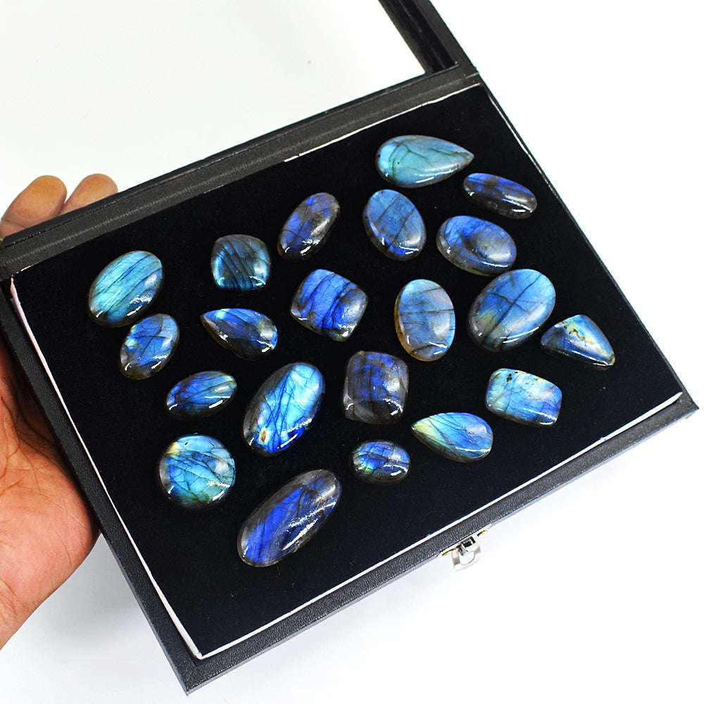 gemsmore:Exclusive Labradorite Untreated Gemstone Cabochon Lot gemsmore:Exclusive Labradorite Untreated Gemstone Cabochon Lot