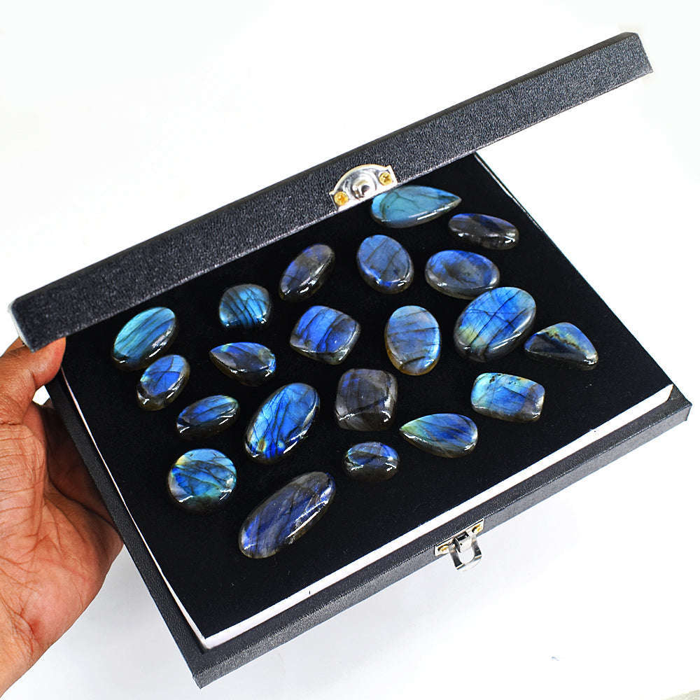 gemsmore:Exclusive Labradorite Untreated Gemstone Cabochon Lot gemsmore:Exclusive Labradorite Untreated Gemstone Cabochon Lot