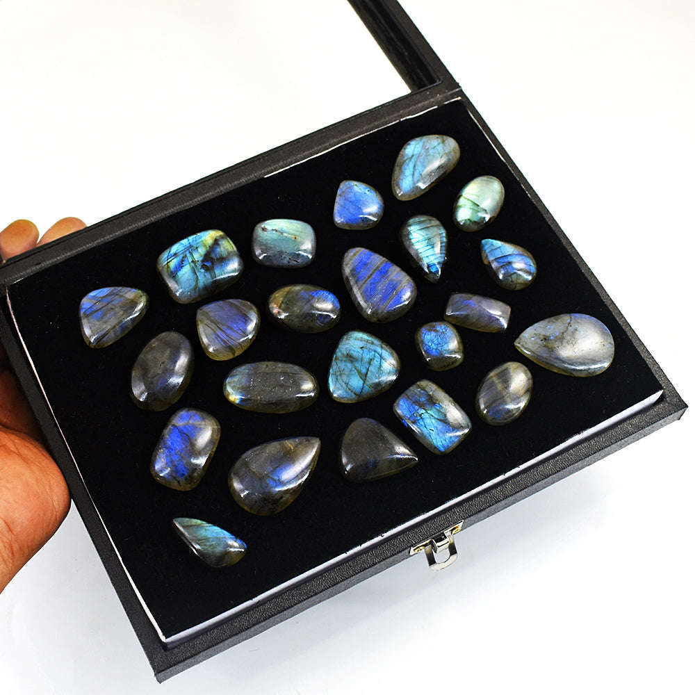 gemsmore:Exclusive Labradorite Untreated Gemstone Cabochon Lot gemsmore:Exclusive Labradorite Untreated Gemstone Cabochon Lot