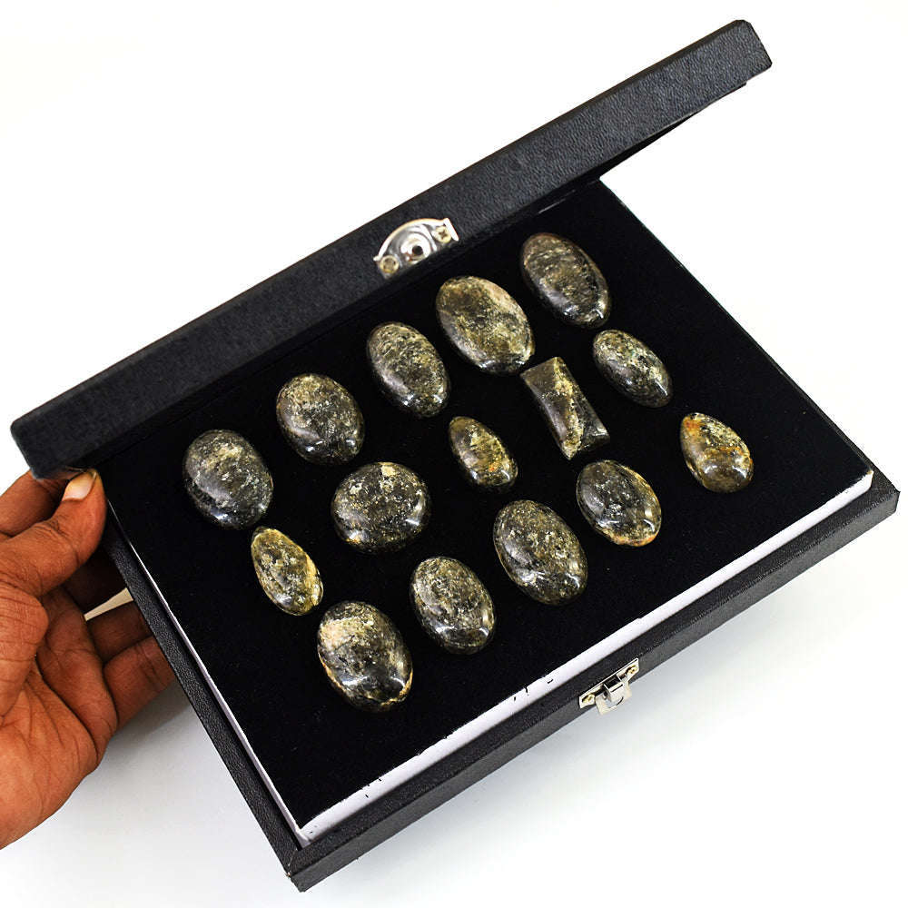 gemsmore:Exclusive Larvikite Untreated Gemstone Cabochon Lot gemsmore:Exclusive Larvikite Untreated Gemstone Cabochon Lot