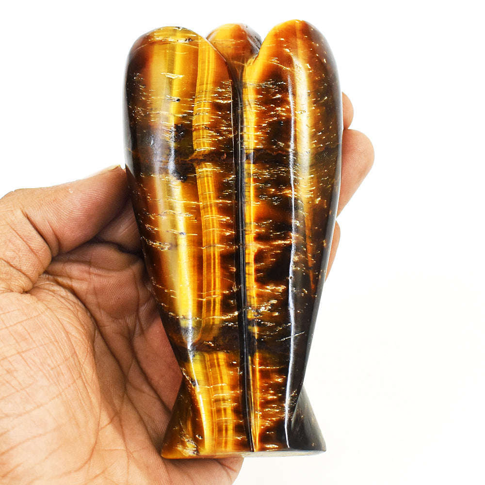 gemsmore:Exclusive Marra Mamba Tiger Eye Hand Carved Genuine Crystal Gemstone Carving Angel gemsmore:Exclusive Marra Mamba Tiger Eye Hand Carved Genuine Crystal Gemstone Carving Angel
