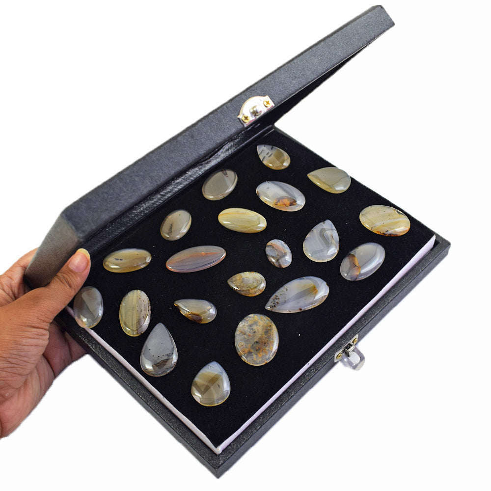 gemsmore:Exclusive Montana Agate  Untreated Gemstone Cabochon Lot gemsmore:Exclusive Montana Agate  Untreated Gemstone Cabochon Lot