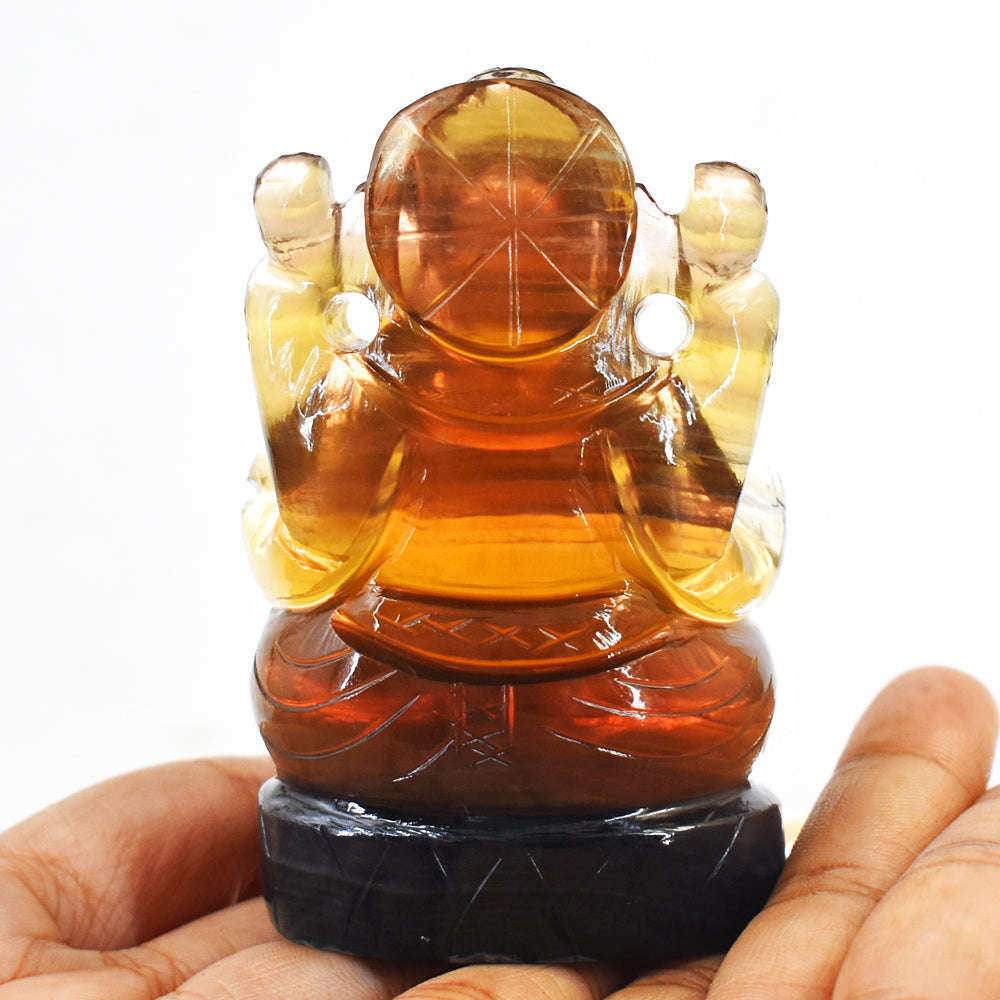 gemsmore:Exclusive Multicolor Fluorite Hand Carved Crystal Gemstone Carving Lord Ganesha gemsmore:Exclusive Multicolor Fluorite Hand Carved Crystal Gemstone Carving Lord Ganesha